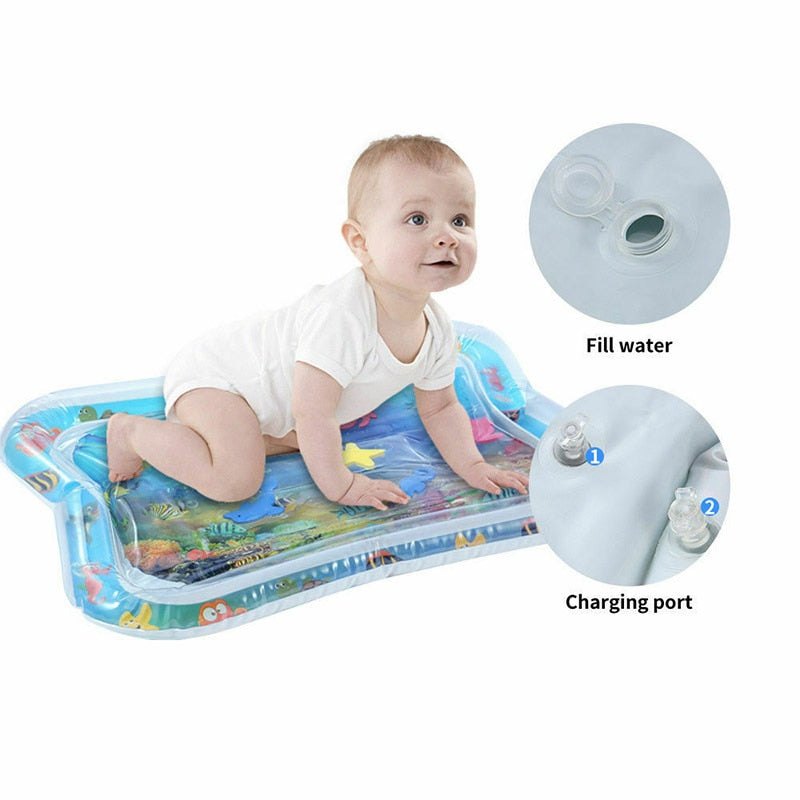 TUMMY TIME INFLATABLE COLORFUL STIMULATING DEVELOPING SKILLS WATER MAT