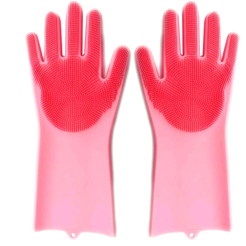 SILICONE SCRUBBER CLEANING GLOVES