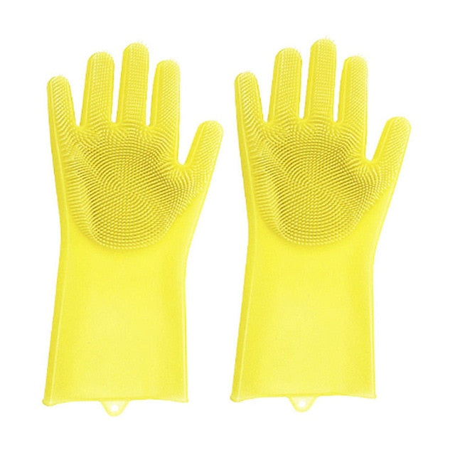 SILICONE SCRUBBER CLEANING GLOVES