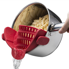 Silicone Pot Pan Bowl Funnel Strainer Kitchen Baking