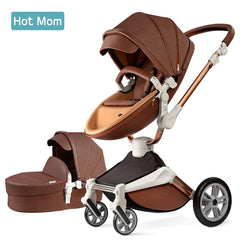 Exclusive Luxurious Baby Stroller 3 in 1 carriage with Bassinet 360° Rotation Function