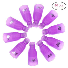 10 PC Nail Art Plastic Gel Nail Polish Remover