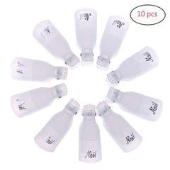 10 PC Nail Art Plastic Gel Nail Polish Remover