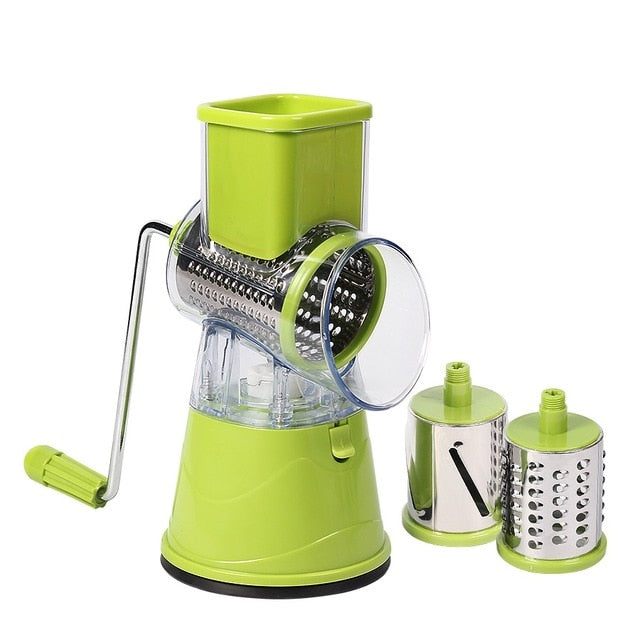 Kitchen Veggie Chopper Multifunction Rotary Cheese Grater Manual