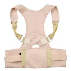 Adjustable magnetic therapy back posture corrector brace