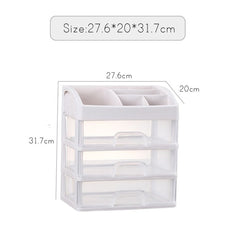 3-Drawer Plastic Vanity, Compact Storage Organization