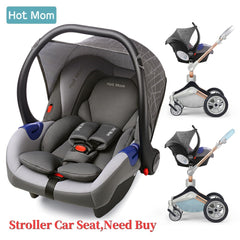 Exclusive Luxurious Baby Stroller 3 in 1 carriage with Bassinet 360° Rotation Function