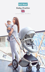 Exclusive Luxurious Baby Stroller 3 in 1 carriage with Bassinet 360° Rotation Function